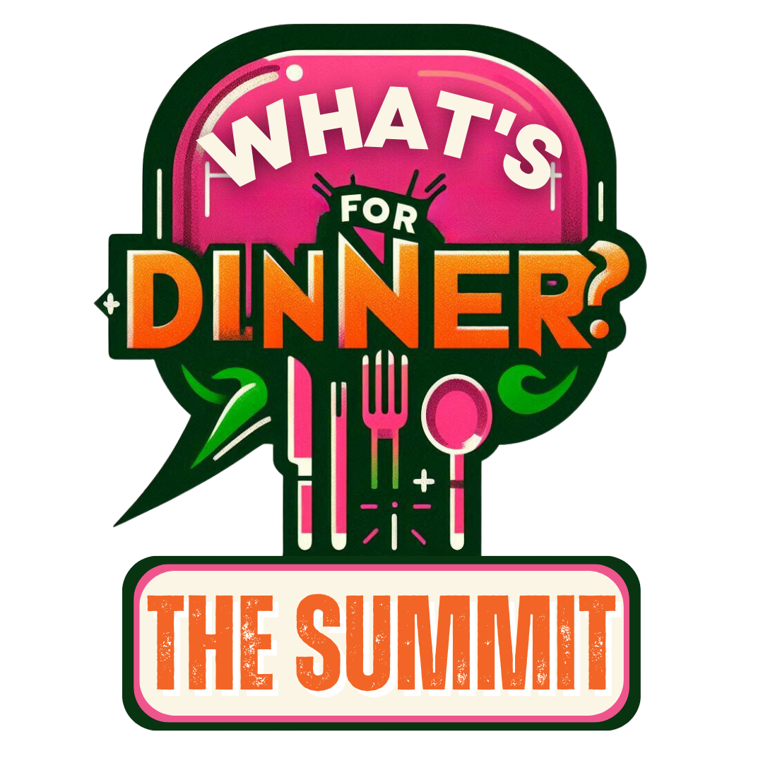 Speech bubble what's for dinner the summit logo